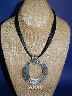 Or Paz Sterling Silver Electroform Bold Circular Necklace, Made In Israel