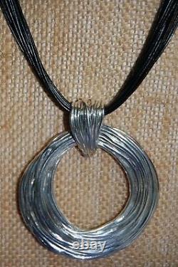 Or Paz Sterling Silver Electroform Bold Circular Necklace, Made In Israel