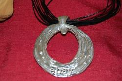 Or Paz Sterling Silver Electroform Bold Circular Necklace, Made In Israel