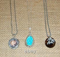 Or Paz Sterling Silver Set Of 3 Gemstone Pendants, Made In Israel