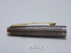 Original Parker 75 Sterling Silver Fountain Pen Made in USA 14kt Gold Point