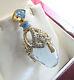 Outstanding Russian Pendant Made Of Solid Sterling Silver 925 Blue Topaz 24k