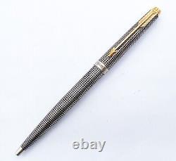 PARKER 75 France Made sterling silver 925 ballpoint pen Gold Trim free Shipping