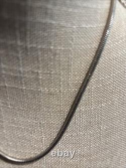 PB Sterling Silver Necklace SS 20Snake 3mm Originally 300.00 New No Box Read