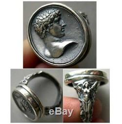 PCW-SR007-Greek Youth Portrait A custom-made sterling Silver Cameo Ring