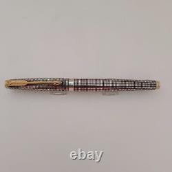 Parker 75 Cisele Sterling Silver Cap & Barrel Fountain Pen Made in USA