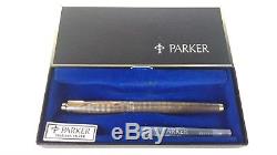 Parker 75 Cisele Sterling Silver Fountain Pen 14K XF Nib Made in USA with Box #832