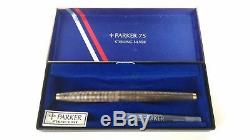 Parker 75 Cisele Sterling Silver Fountain Pen 14K XF Nib Made in USA with Box #832