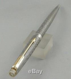 Parker 75 Sterling Silver Cisele & Gold Ballpoint Pen c. 1975 Made In USA