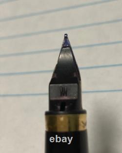 Parker 75 Sterling Silver Flat Top Fountain pen 14k Broad Gold Nib Made In USA