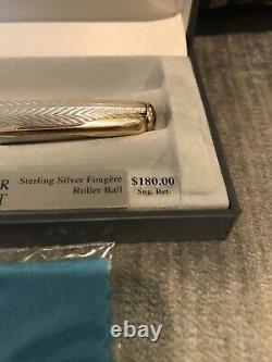 Parker Sonnet Rollerball Fougere Sterling Silver,'made In Holland', MSRP $180