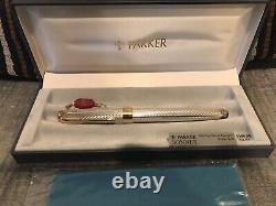 Parker Sonnet Rollerball Fougere Sterling Silver,'made In Holland', MSRP $180