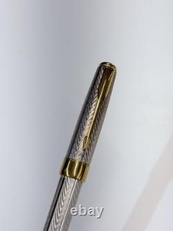 Parker Sonnet Sterling Silver Fountain pen 18k Gold Medium Nib Made In France