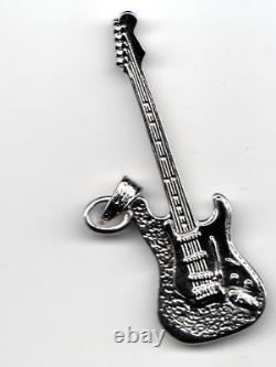 Pendant Guitar Fender Stratocaster hand made in Italy Silver Sterling 925