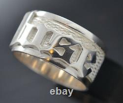 Personalize Name Wedding Band Sterling Silver. 925 100% Hand Made