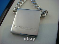 Pianegonda Designer Sterling Silver Necklace With 18k Cross, Made In Italy