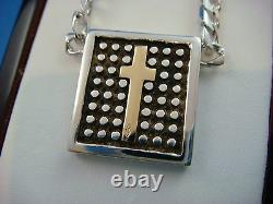 Pianegonda Designer Sterling Silver Necklace With 18k Cross, Made In Italy