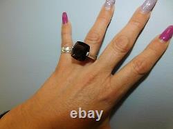 Pianegonda Ring Huge Smokey Quartz Rock Star Daily Ring Size Rare Italy Made So