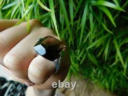 Pianegonda Ring Huge Smokey Quartz Rock Star Daily Ring Size Rare Italy Made So