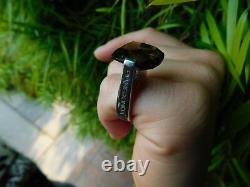 Pianegonda Ring Huge Smokey Quartz Rock Star Daily Ring Size Rare Italy Made So