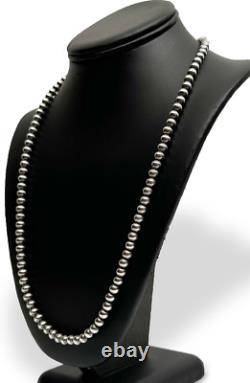 Popular Sterling Silver Navajo Pearls Native American Bead Necklace