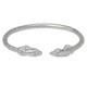 Praying Hands Ends West Indian Bangle. 925 Sterling Silver (MADE IN USA)