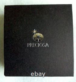Preciosa Brand Sterling Silver Crystal Fuchsia Pink Necklace Czech Made