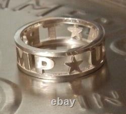 President Donald Trump Sterling Silver Ring Mens Womens Size 9 Made in USA