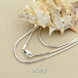 Pure 1.5mm 925 Sterling Silver Italian Round Snake Chain Necklace made in italy