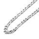 Pure 6mm 925 Sterling Silver Italian Figaro Link Chain Necklace made in italy
