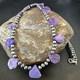 Purple Charoite Teardrop Navajo Pearls Sterling Silver Necklace 20 17933