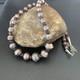 Purple Spiny Oyster Navajo Pearls Sterling Silver Bead Necklace 95507