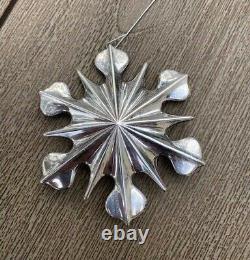 RARE 2nd Tiffany & Co. Sterling Silver Christmas Ornament Ever Made SNOWFLAKE