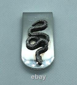 RARE! GUCCI Sterling Silver. 925 Snake Serpent Money Clip Made in Italy