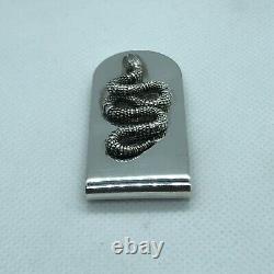 RARE! GUCCI Sterling Silver. 925 Snake Serpent Money Clip Made in Italy