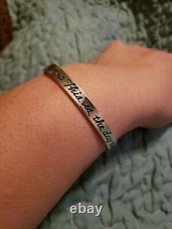 RARE, HTF James Avery Sterling Psalm 413 This is the day Lord has made Bangle