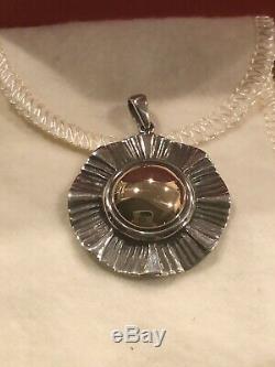 RARE Retired James Avery Sterling and 14K YELLOW GOLD Ruffle Custom Made PENDANT