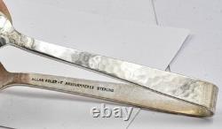 RARE hand Made Sterling Silver ALLAN ADLER Hammered Sugar Tongs NO MONO 4.4