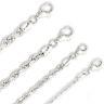ROPE CHAIN Made in Italy Nickel Free SOLID. 925 STERLING SILVER CHAIN FREE SHIP