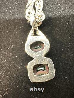 Rainbow Mystic Topaz Pendant On Heavy 925 Sterling Silver Chain Made In Italy