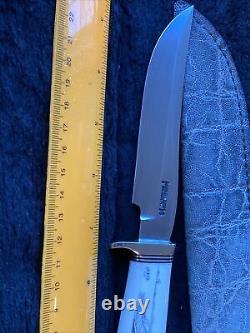 Randall Made Knife Ivory Scrimshaw Sterling Silver 5 Elephant Sheath