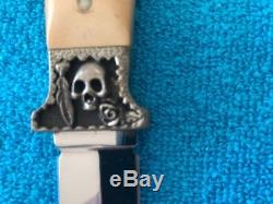 Rare Custom Hand Made Boot Knife w Ivory Scales & Sterling Silver Hilt! Nice