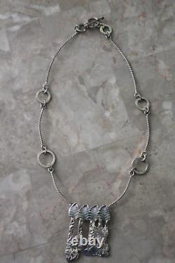 Rare SJS Sterling Silver Hand Made Necklace