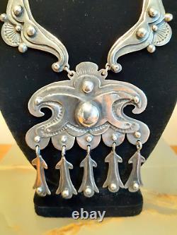 Rare Vintage Sappo Tamminnen Finland Sterling Silver Hand Made Necklace 143 g