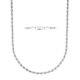 Real 925 Sterling Silver 3.0MM Thick Rope Chain Necklace -20-30- Made in Italy