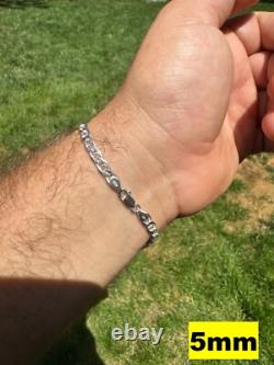 Real Solid 925 Sterling Silver Mariner Link Bracelet ITALY 2.5-16mm ITALY MADE