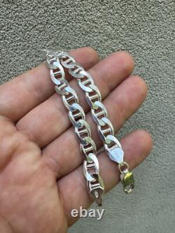 Real Solid 925 Sterling Silver Mariner Link Bracelet ITALY 2.5-16mm ITALY MADE