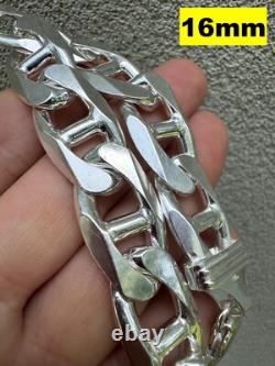 Real Solid 925 Sterling Silver Mariner Link Bracelet ITALY 2.5-16mm ITALY MADE