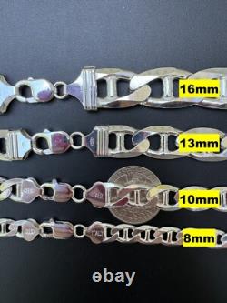 Real Solid 925 Sterling Silver Mariner Link Bracelet ITALY 2.5-16mm ITALY MADE