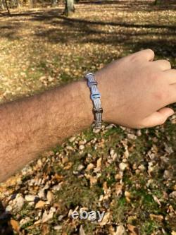 Real Solid 925 Sterling Silver Mens Iced Presidential Bracelet CZ Hip Hop